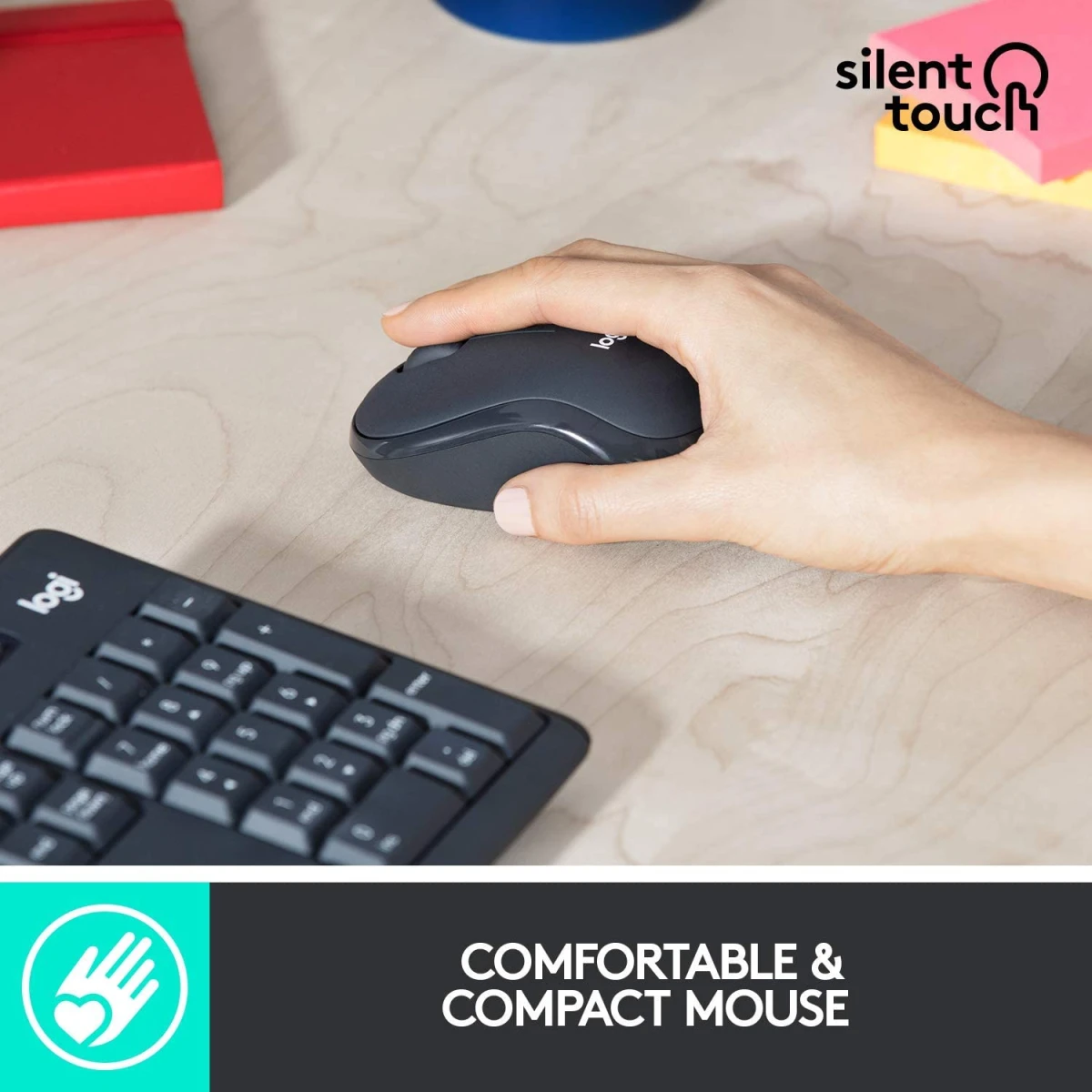 Logitech MK295 Wireless Mouse & Keyboard w/ SilentTouch Technology