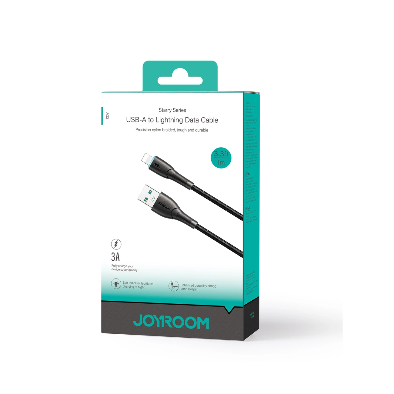 JOYROOM Starry Series SA32-AL3 3A USB-A / Lightning cable 1m - black