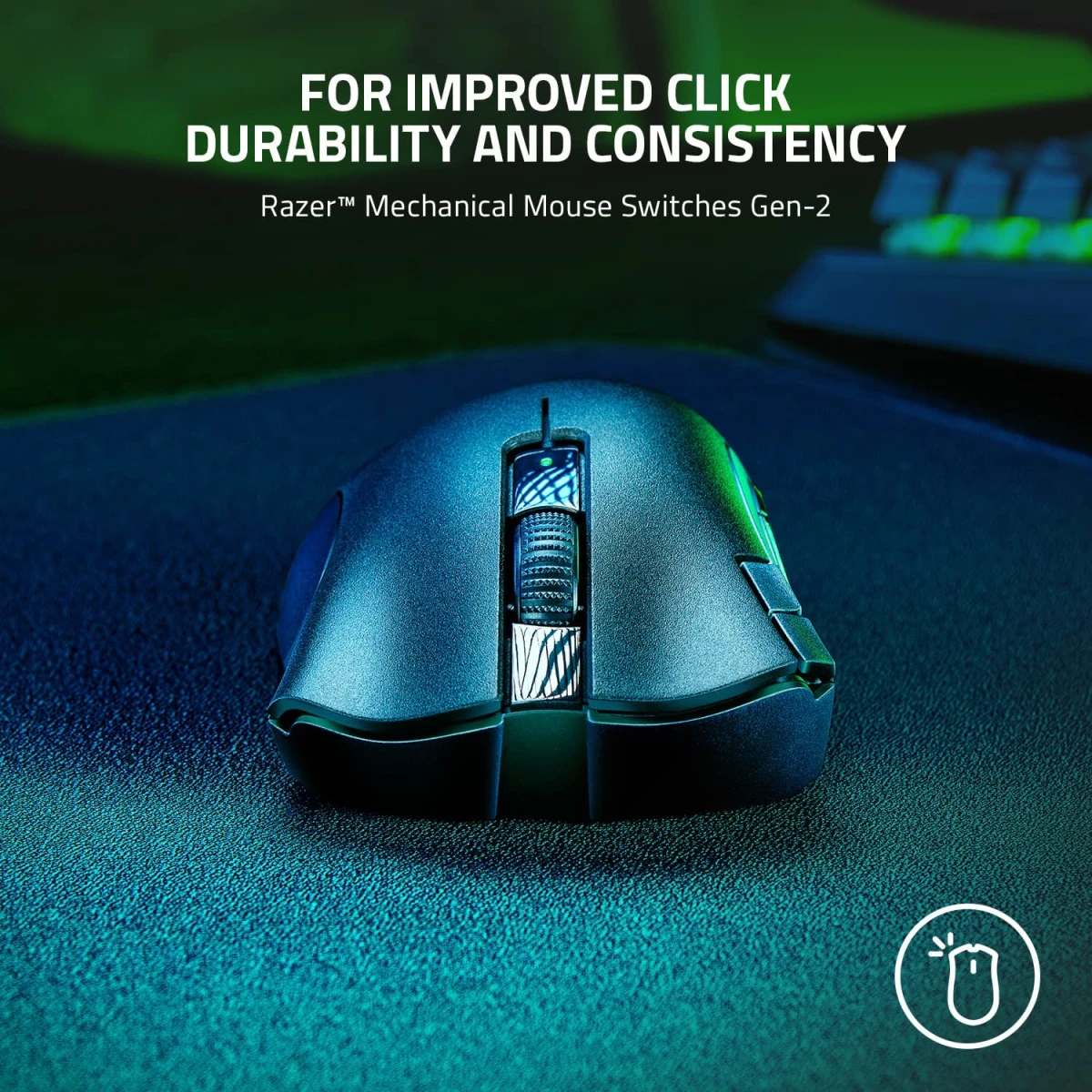 Razer DeathAdder V2 X HyperSpeed Ultra-Fast Wireless 7 Buttons Mechanical Switches 14K DPI