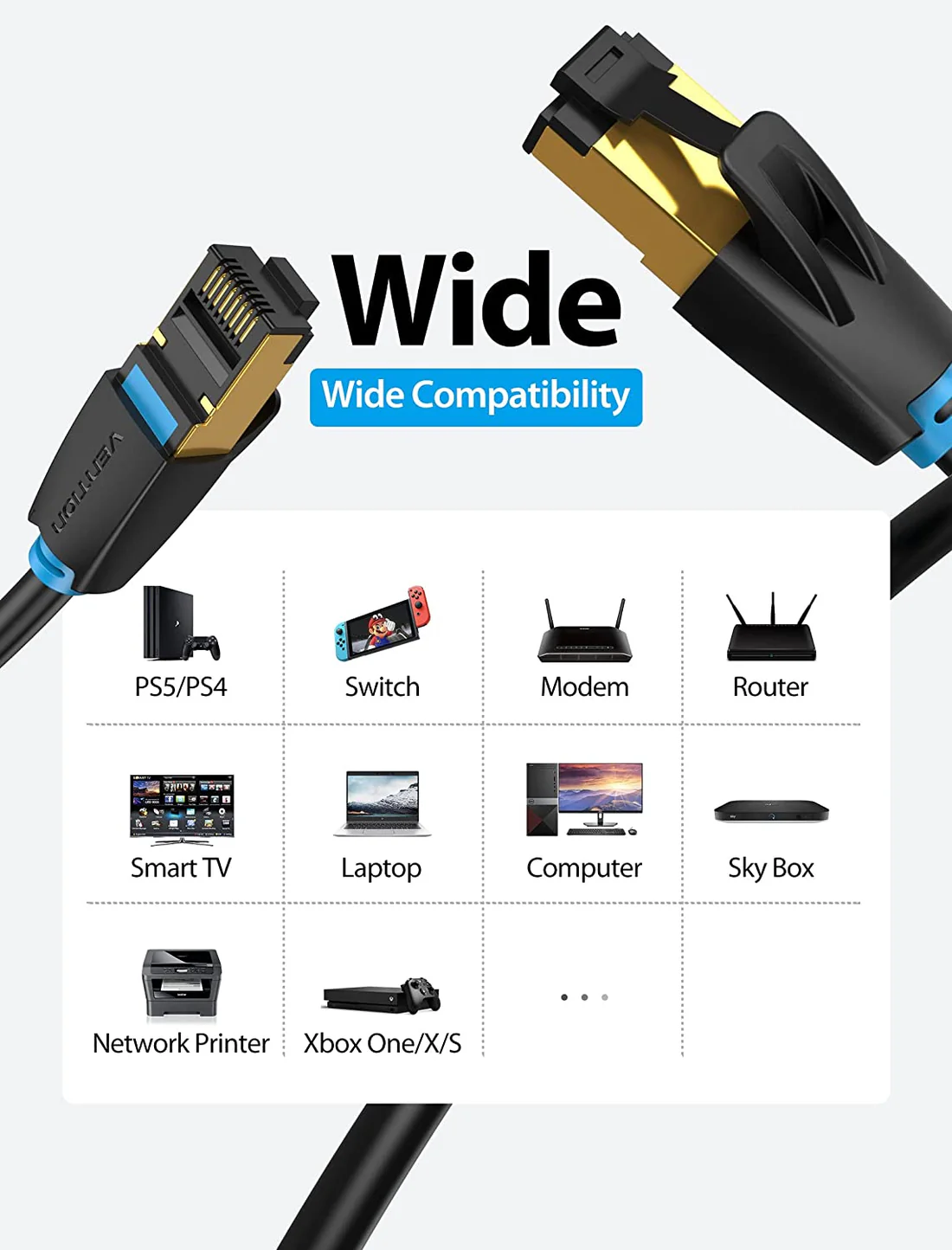 Vention Cat8 SFTP Patch Cable 3M