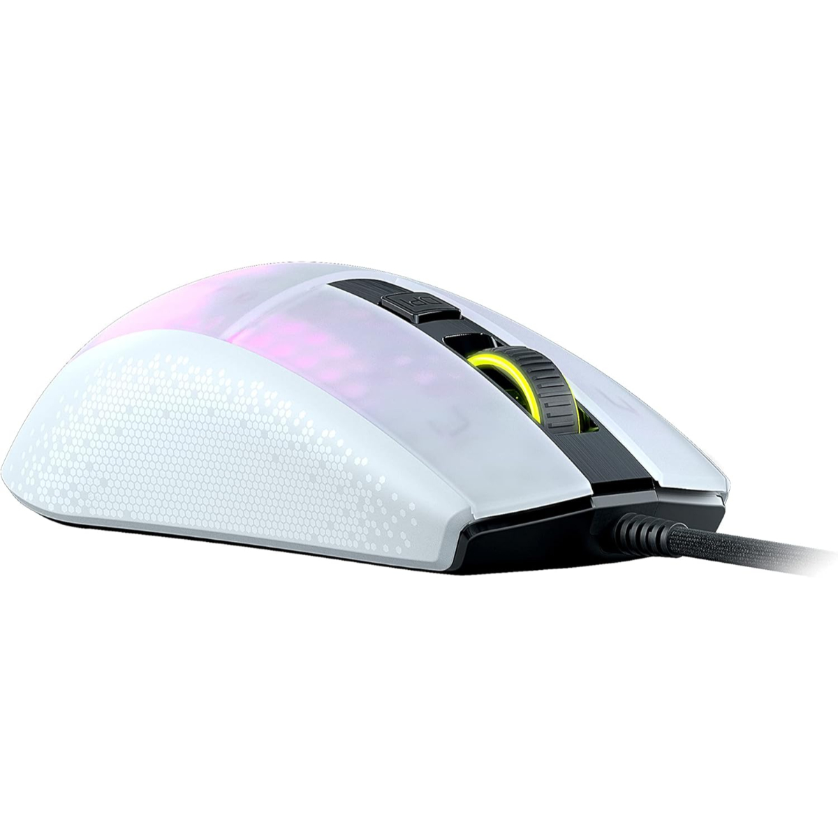 Roccat Burst Pro - Extreme Lightweight Optical Pro Gaming Mouse (high precision, optical Owl-Eye sensor (100 to 16,000 dpi), RGB AIMO LED lighting, only 68g, designed in Germany), white