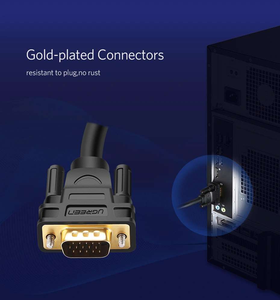 UGREEN 1.5 Meter VGA Male to Male 1080P@60Hz Cable – VG101 - 11630