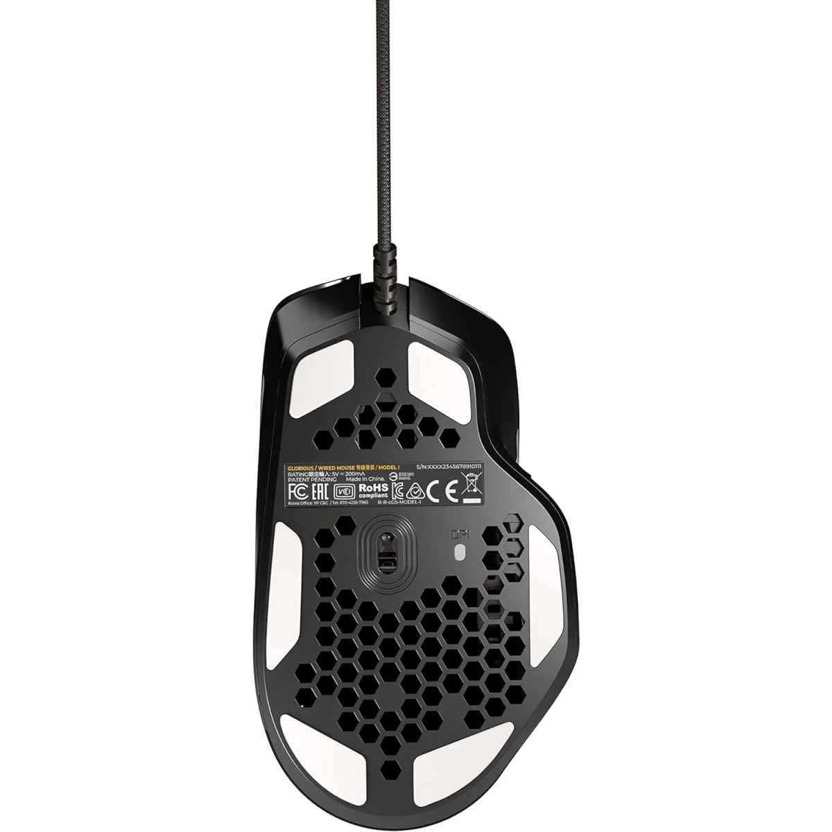 GloriousModel I Wired 69G Superlight 2 Swappable Buttons RGB PTFE Feet 9 Programmable Buttons Side Thumb Rest - Matte Black