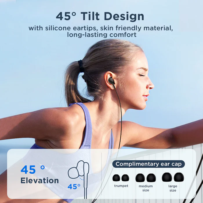 JOYROOM JR-EW02 Wired Series In-Ear Wired Earbuds-Black