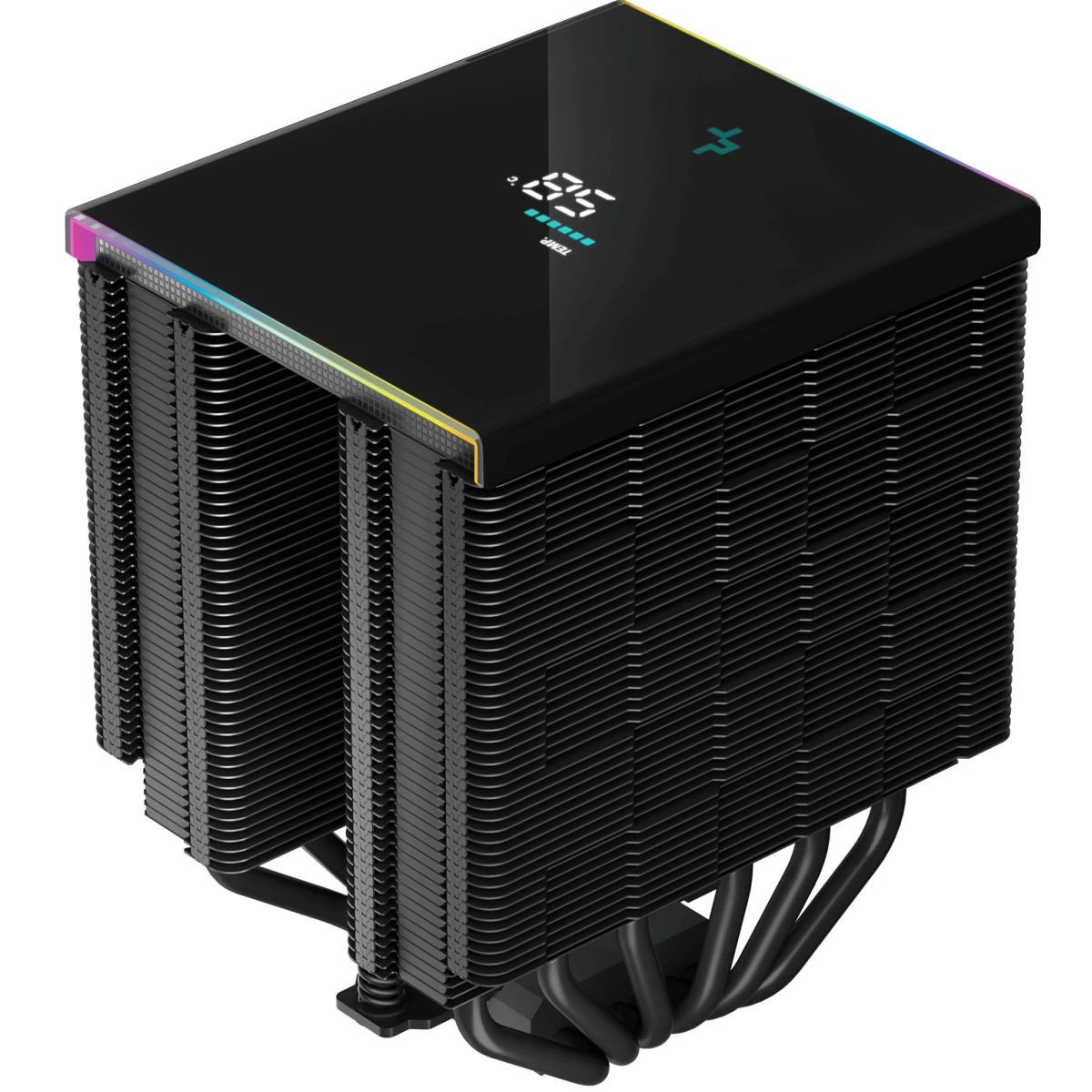 DeepCool AK620 Digital CPU Air Cooler Mighty 260w TDP 6 Copper Heat Pipes Dual-Tower CPU Cooler w/ ARGB LED Strip & Digital Screen Displays