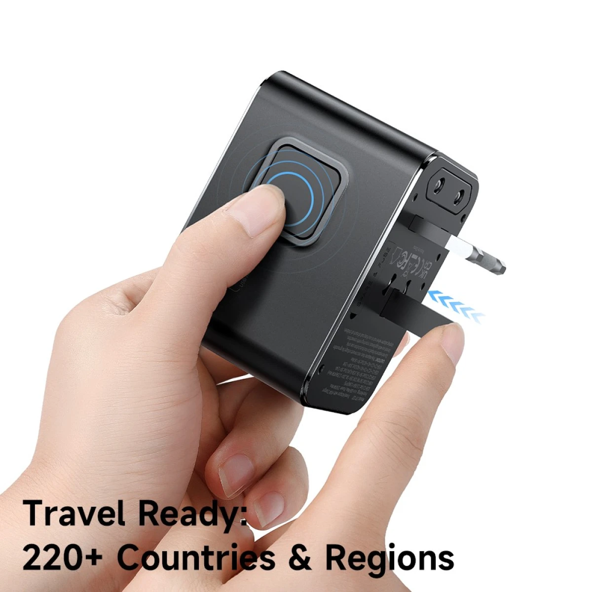 Mcdodo CP-327 MDD G5 Series 45W 3 USB-C + 2 USB-A Universal Travel Power Adapter Charger with USB-C to USB-C Cable - Black