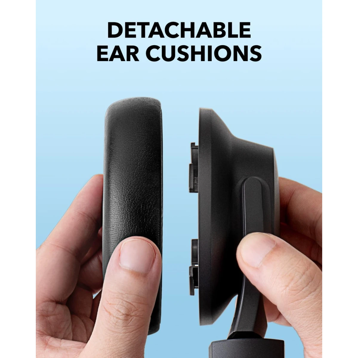 Anker Soundcore Q11i Wireless Over-Ear Bluetooth Headphones by Anker, Deep Bass, 60H Playtime, Hi-Res Audio, Detachable Ear Cushions, Multipoint Connection - Black