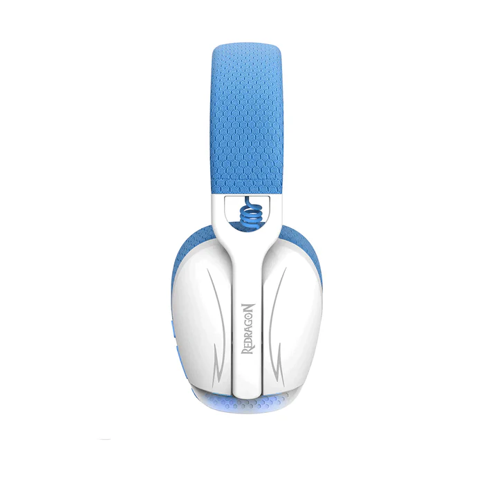 Redragon H878WB 3-Mode Wireless Blue Lighting Gaming Headset - Lightweight - 7.1 Surround Sound - 40MM Drivers - Detachable Microphone - Multi Platforms for PC, PS5/4/3, Switch, Mobile, - Blue