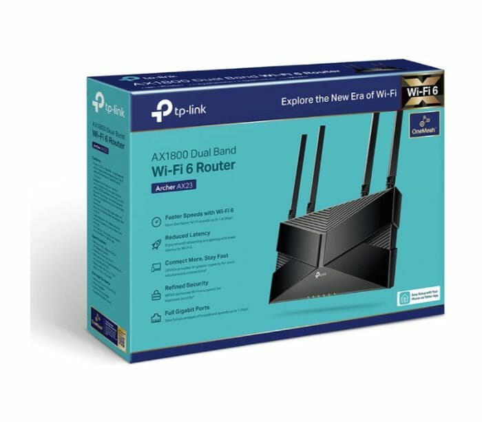 TP-Link Archer AX23 AX1800 WiFi 6 Smart WiFi Dual Band Gigabit Wireless Long Range Coverage