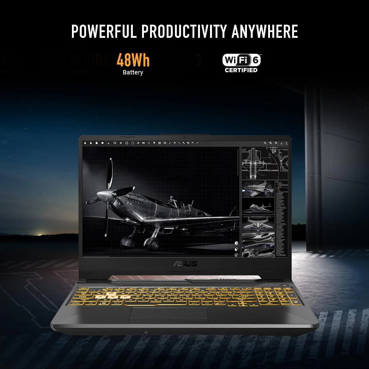 Laptop ASUS TUF Gaming A15 | AMD Ryzen™ 7 7435HS Nvidia Geforce RTX™ 3050 4GB DDR6, 15.6-inch FHD 144Hz – Graphite Black