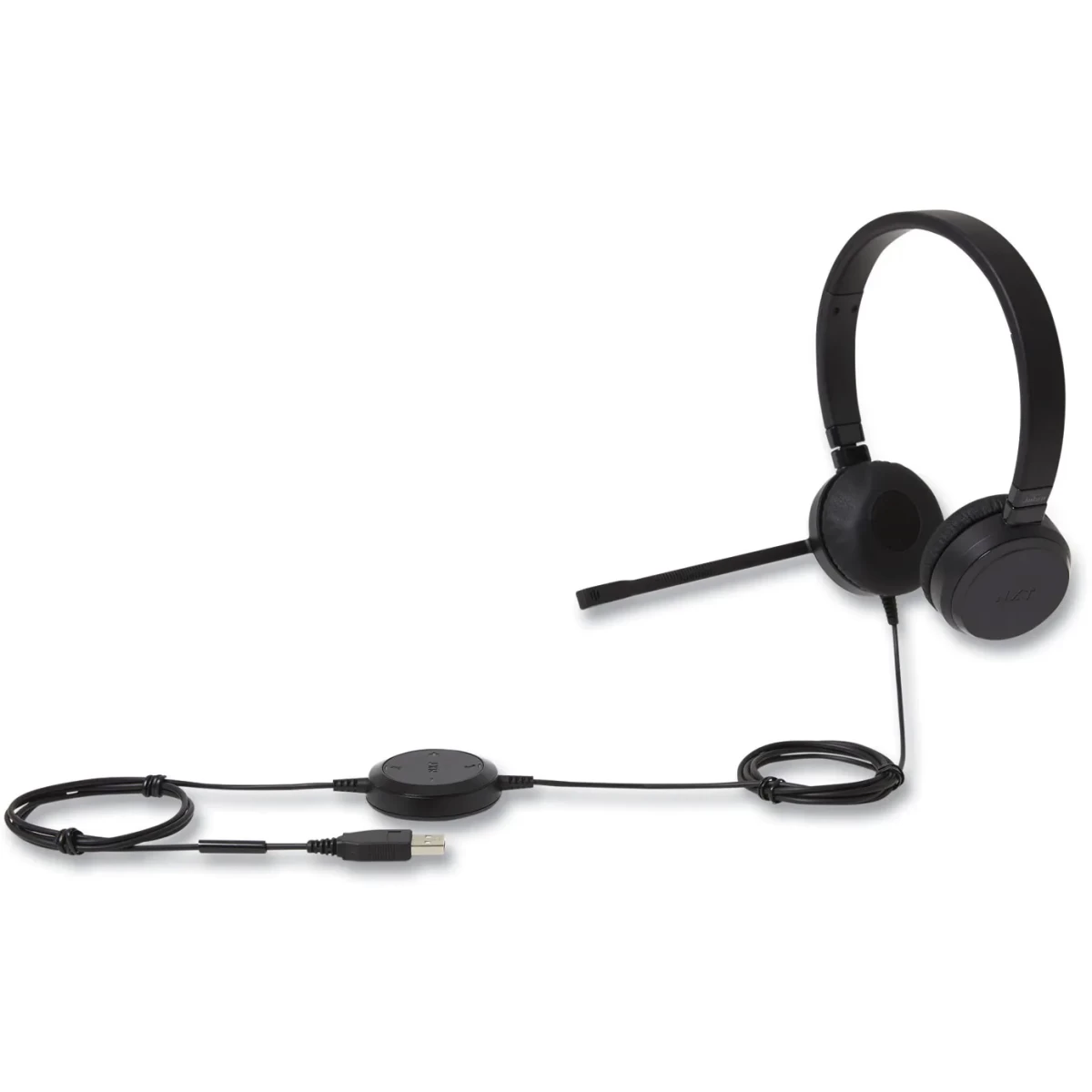 NXT Technologies UC-2000 Wired Headset Over-the-Head w/ Noise-Cancelling Microphone USB In-Line Controls PC/Mac/Laptop - Black