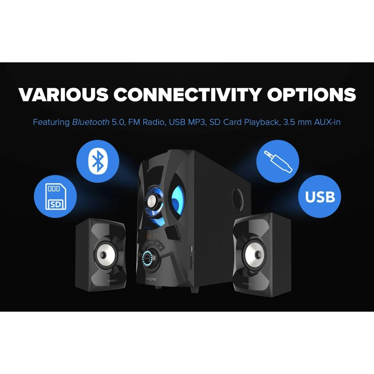 CREATIVE SBS E2900 2.1 Channel 120W Peak Bluetooth 5.0 Speaker System