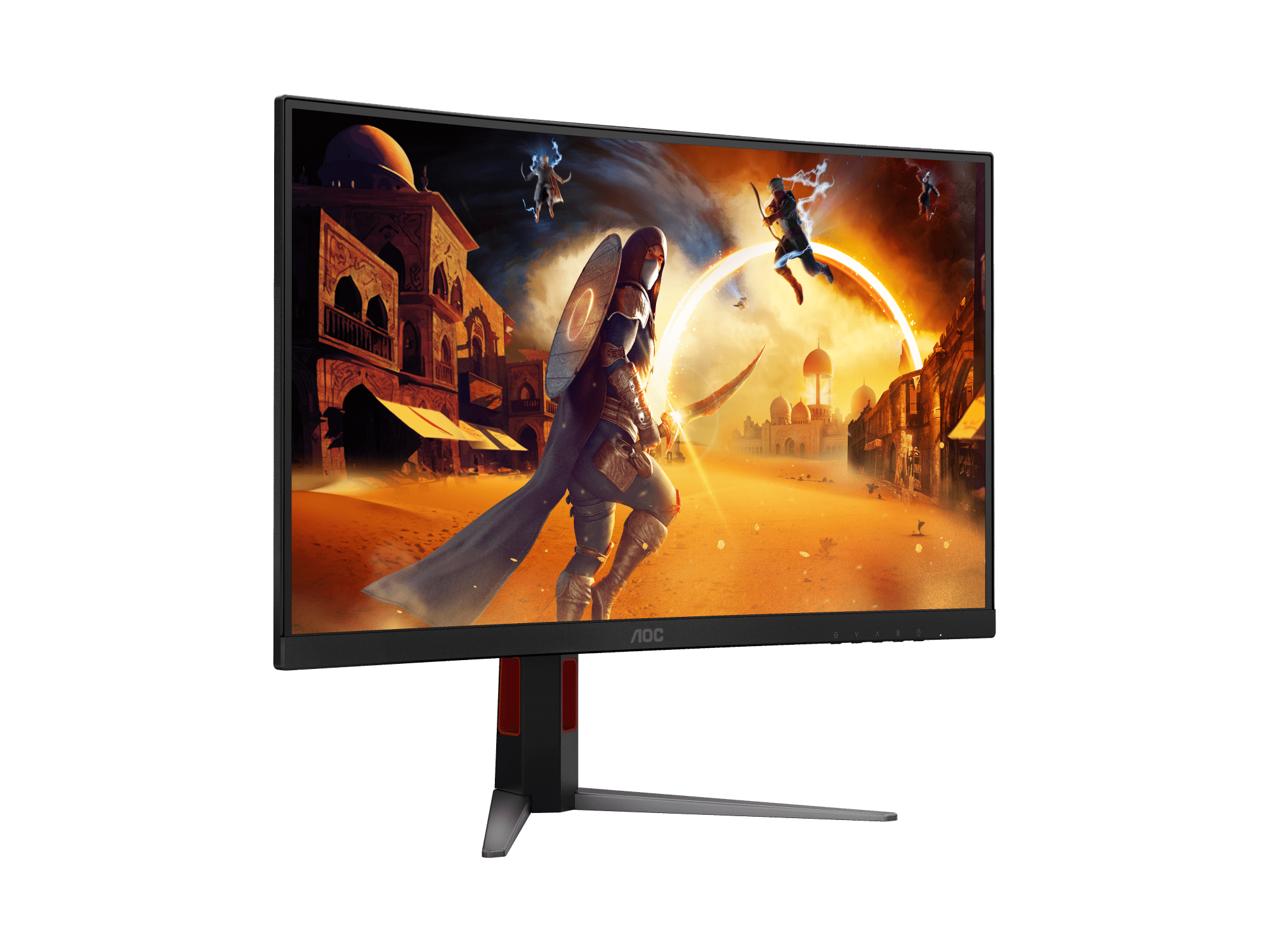 AOC CQ27G4 Gaming 27" Fast VA 2K QHD 180Hz 0.5ms HDR10 sRGB 120% Adaptive-Sync Curved Gaming Monitor Adjustable Stand w/ HDMI 2.0 & DisplayPort