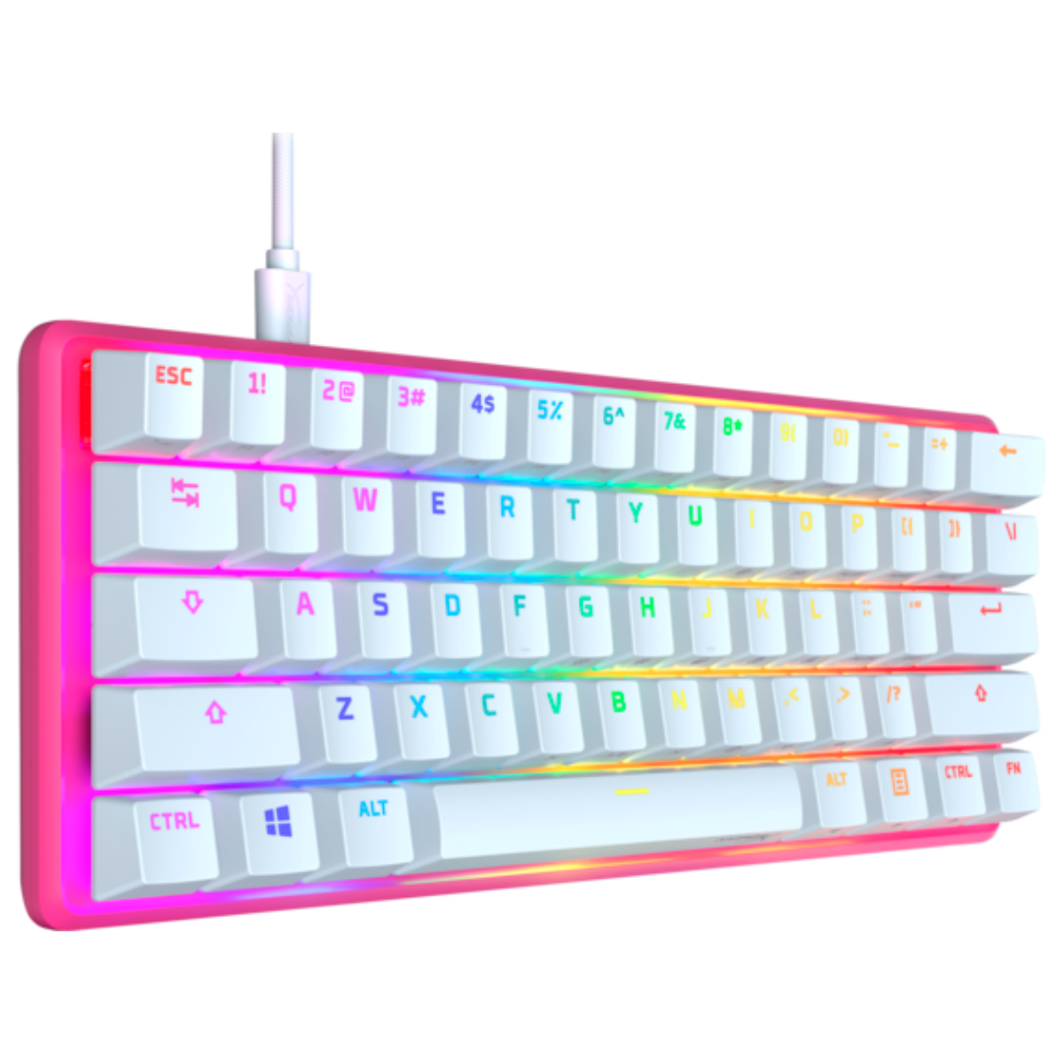 HyperX Alloy Origins 60% Small RGB Mechanical Gaming Keyboard US Layout HyperX Switches-White