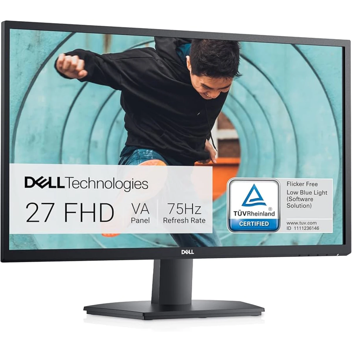 Dell E2725H 27" Full HD 75 Hz Anti-Glare AMD FreeSync Arsenic-free Glass, Mercury-free, Anti-glare, Eye Comfort w/ Display Port & VGA Interface
