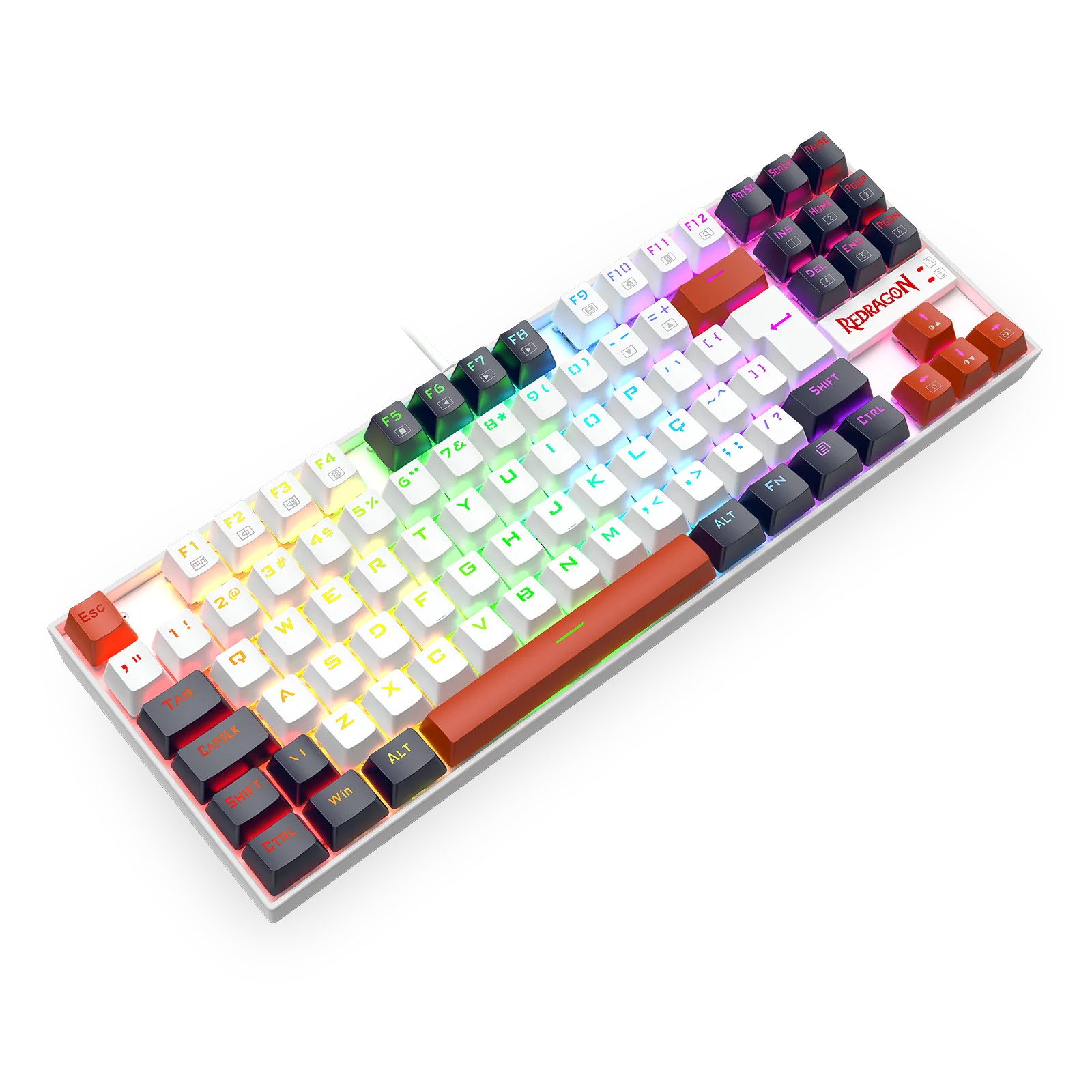 Redragon K552 Mechanical Gaming Keyboard, 87-Key Compact, LED Gaming Keyboard with Red Switches, Anti-Ghosting, Metal Frame for PC Gaming & Typing, Beginner-Friendly