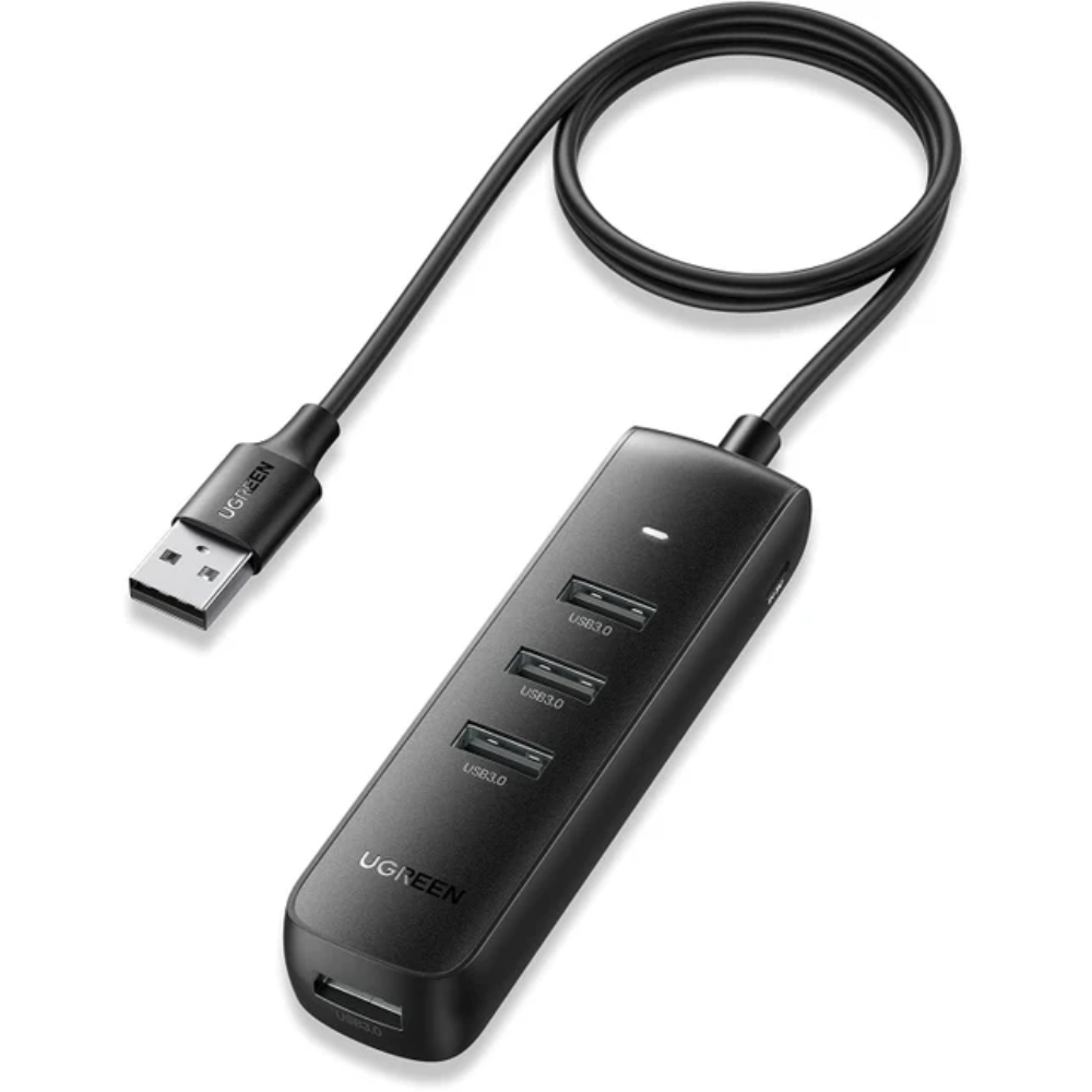 UGREEN USB 3.0 Hub 4 Ports 1M Cable – Black CM416 80657