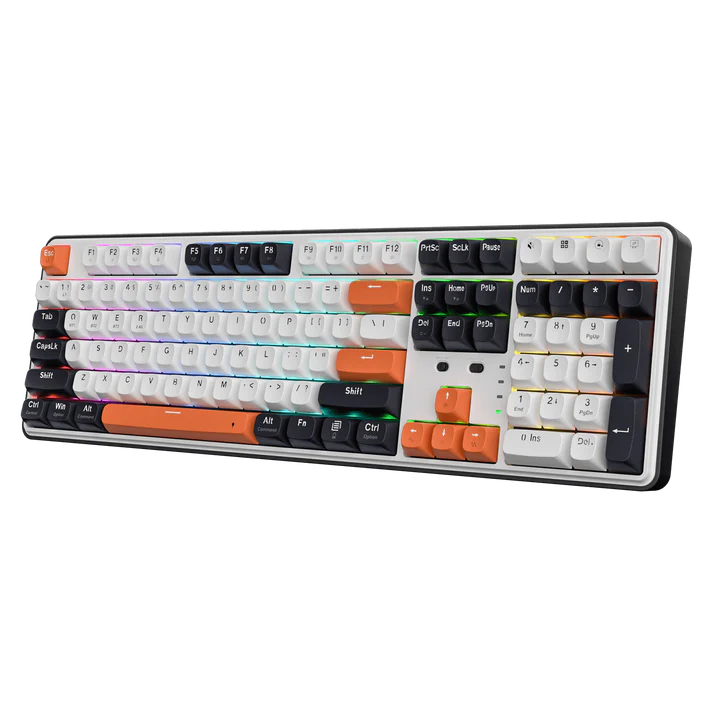 Redragon K689 PRO Wireless Gasket RGB Gaming Keyboard, 104 Keys + Extra 4 Hotkeys Mechanical Keyboard w/Upgraded Hot-swappable Socket, 3-Layer Noise Dampening, Round PBT Keycaps, Custom Linear Switch