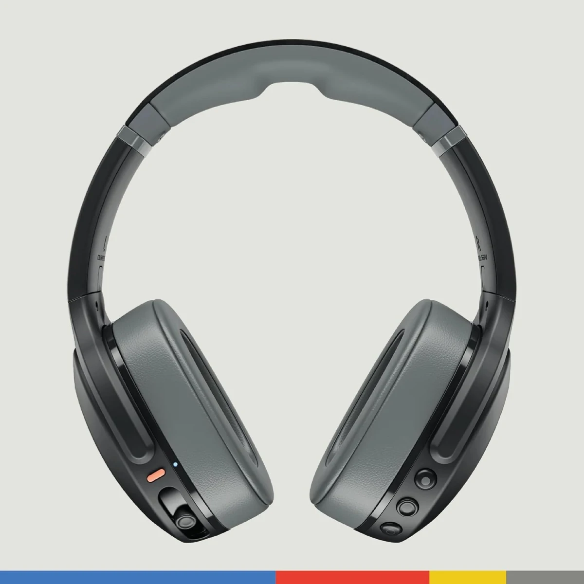Skullcandy Crusher Evo Wireless Bluetooth Headphones with Multi-Sensory Bass and Charging Cable, Noise Isolating Over-Ear Fit, Up to 40 Hours Battery, Microphone for iPhone Android - Black