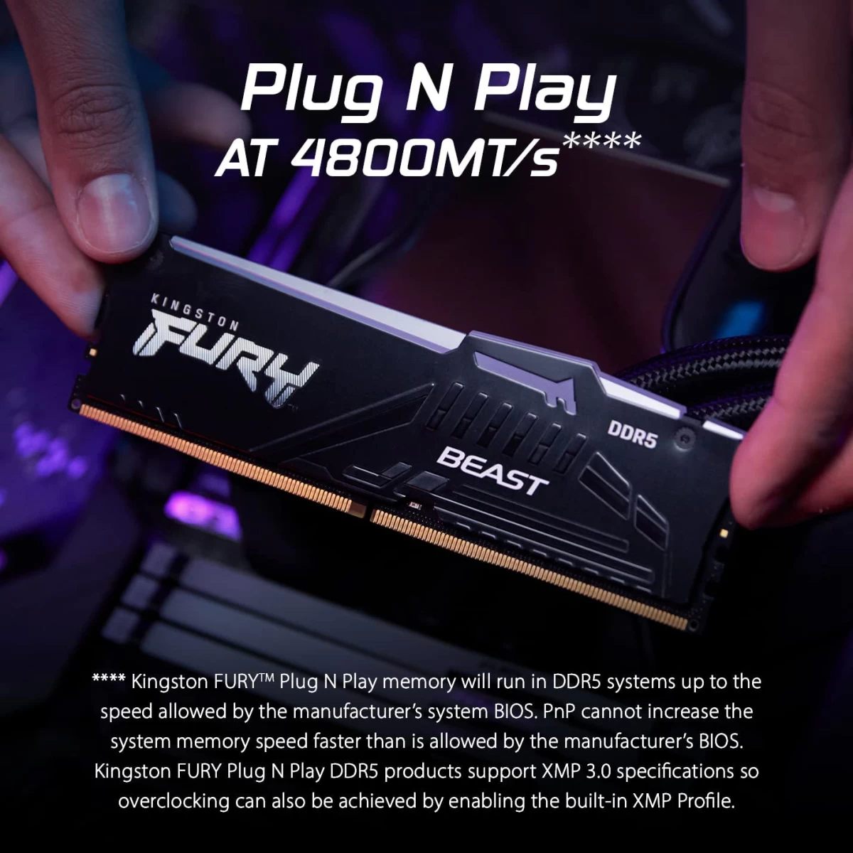 Kingston FURY Beast RGB 16GB (1 x 16GB) 5600MHz DDR5 Desktop Memory Special Edition - White