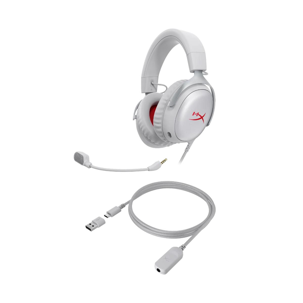 HyperX Cloud III – Wired Gaming Headset, PC, PS5, Xbox Series X|S, Angled 53mm Drivers, DTS Spatial Audio, Memory Foam, Durable Frame, Ultra-Clear 10mm Mic, USB-C, USB-A, 3.5mm