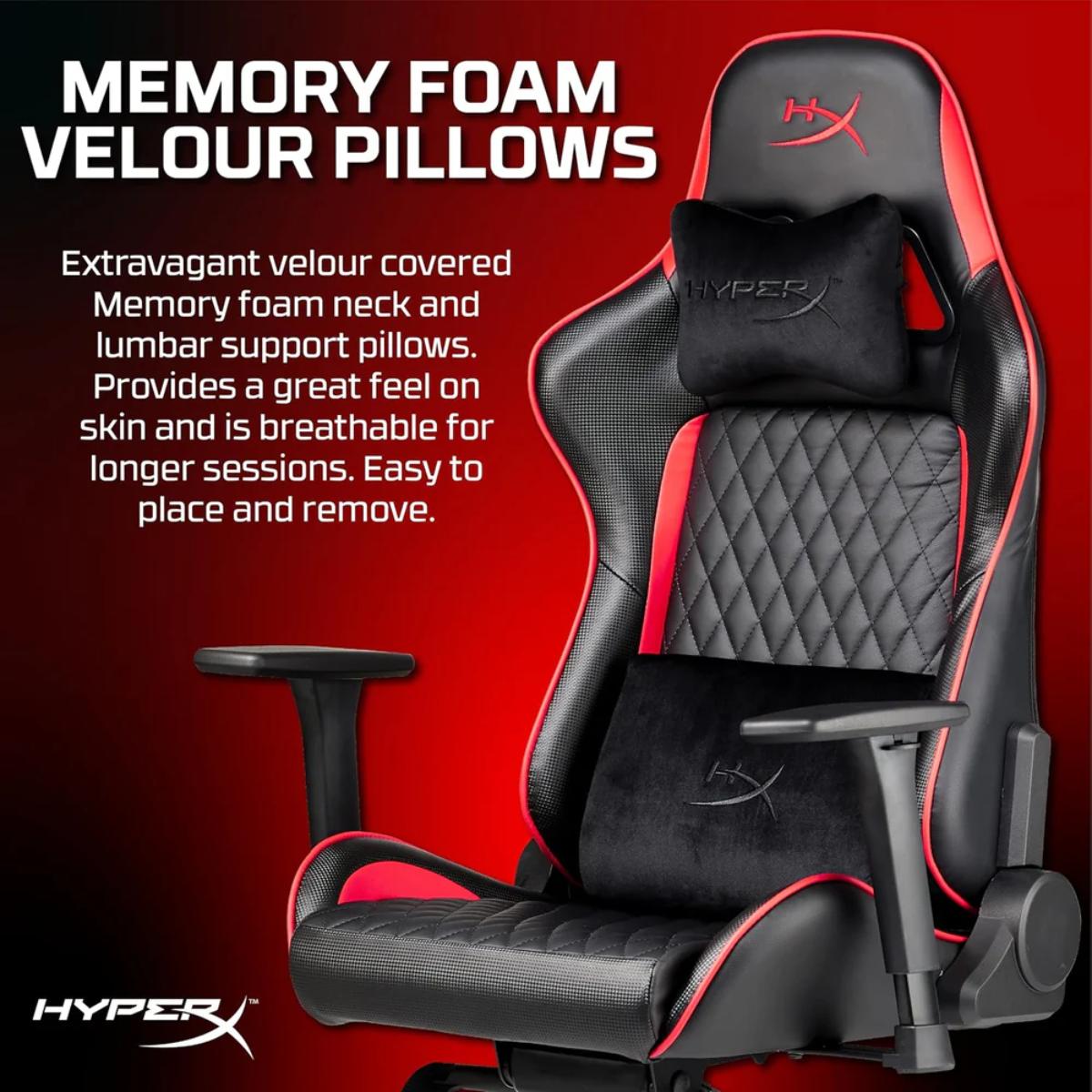 HyperX Blast Gaming Chair - Ergonomic Gaming Chair, Leather Upholstery Video Chair - Red Black PC Racing Tilt Gaslift Foam Armrests Office Secret Hyper X Chair Lab