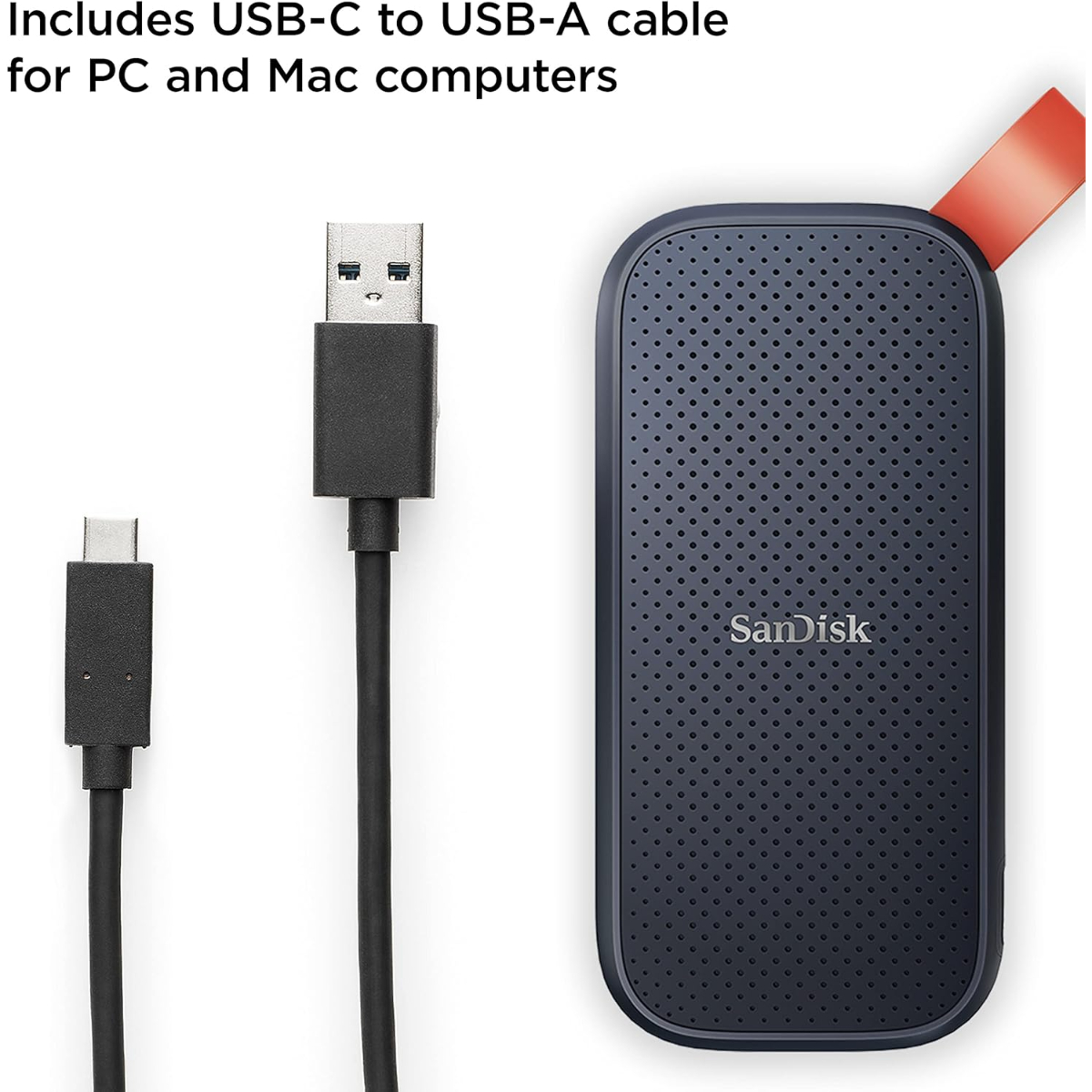 SanDisk 1TB Portable SSD - Up to 800MB/s, USB-C, USB 3.2 Gen 2, Updated Firmware - External Solid State Drive -1T00-G26