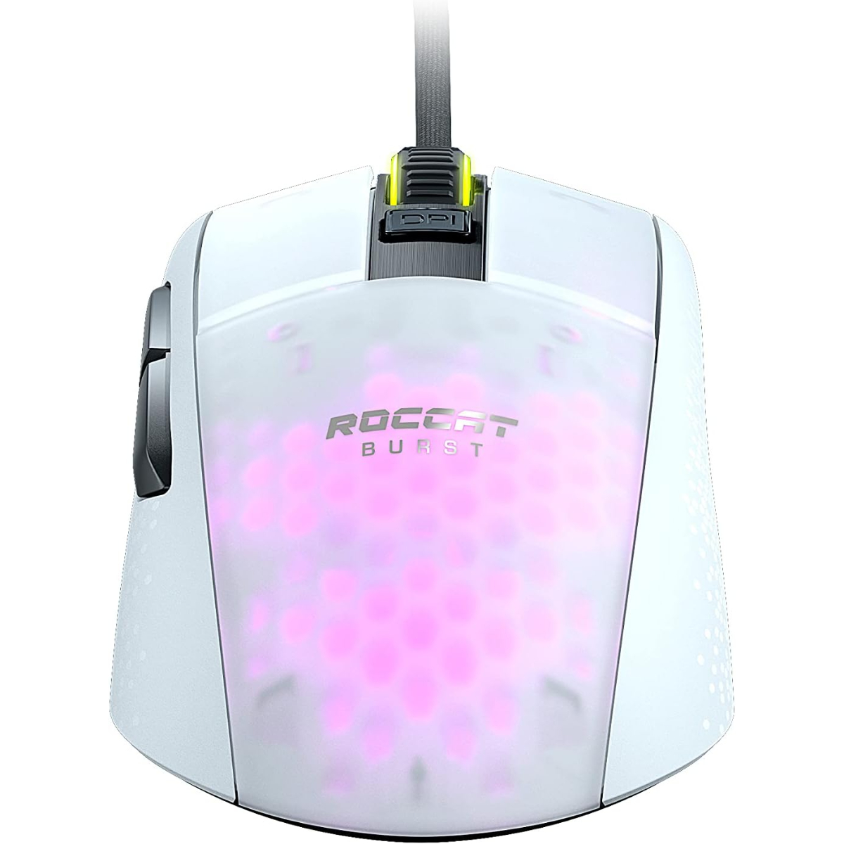 Roccat Burst Pro - Extreme Lightweight Optical Pro Gaming Mouse (high precision, optical Owl-Eye sensor (100 to 16,000 dpi), RGB AIMO LED lighting, only 68g, designed in Germany), white