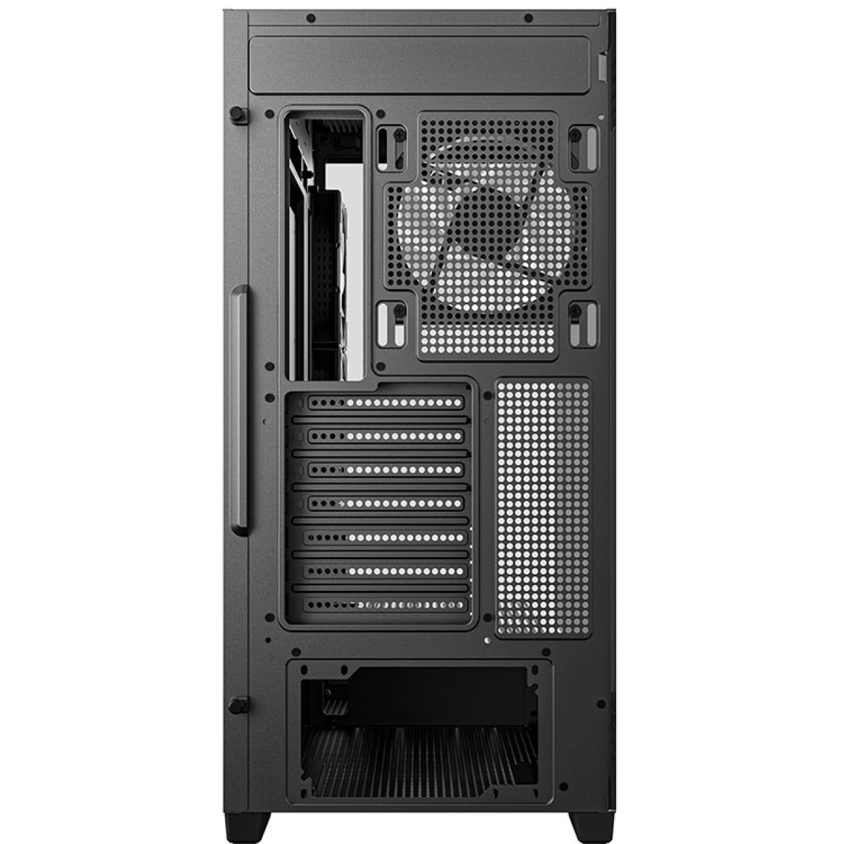 DeepCool CG580 4F Panoramic ATX Mid-Tower Case 4x Pre Installed Fans Single Chamber, Support Back Connectors & Up to 2x 360mm Radiators, Front 2x USB3.0 , Black