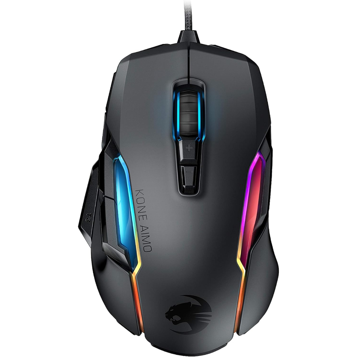 Roccat Kone AIMO Gaming Mouse (High Precision, Optical Owl-Eye Sensor (100 to 16.000 DPI), RGB Aimo LED Illumination, 23 Programmable Keys, Designed in Germany) Black