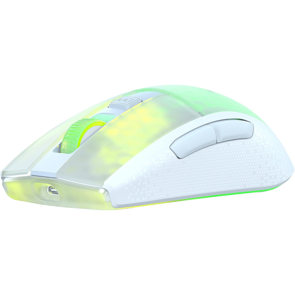 ROCCAT Burst Pro Air Lightweight Symmetrical Wireless RGB Gaming Mouse with 19K DPI Optical Owl-Eye Sensor, Optical Switches, Titan Wheel, 81-Gram Weight White