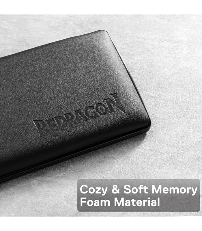 Redragon P035 Meteor S Keyboard Wrist Rest Pad Soft Memory Foam w/ Anti-Slip Rubber Base For 60% 61 Keys Compact Size