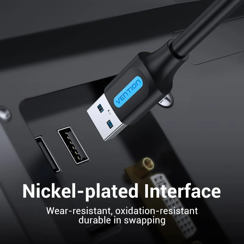 Vention USB 3.0 A Male to A Male Cable 1M Black PVC Type