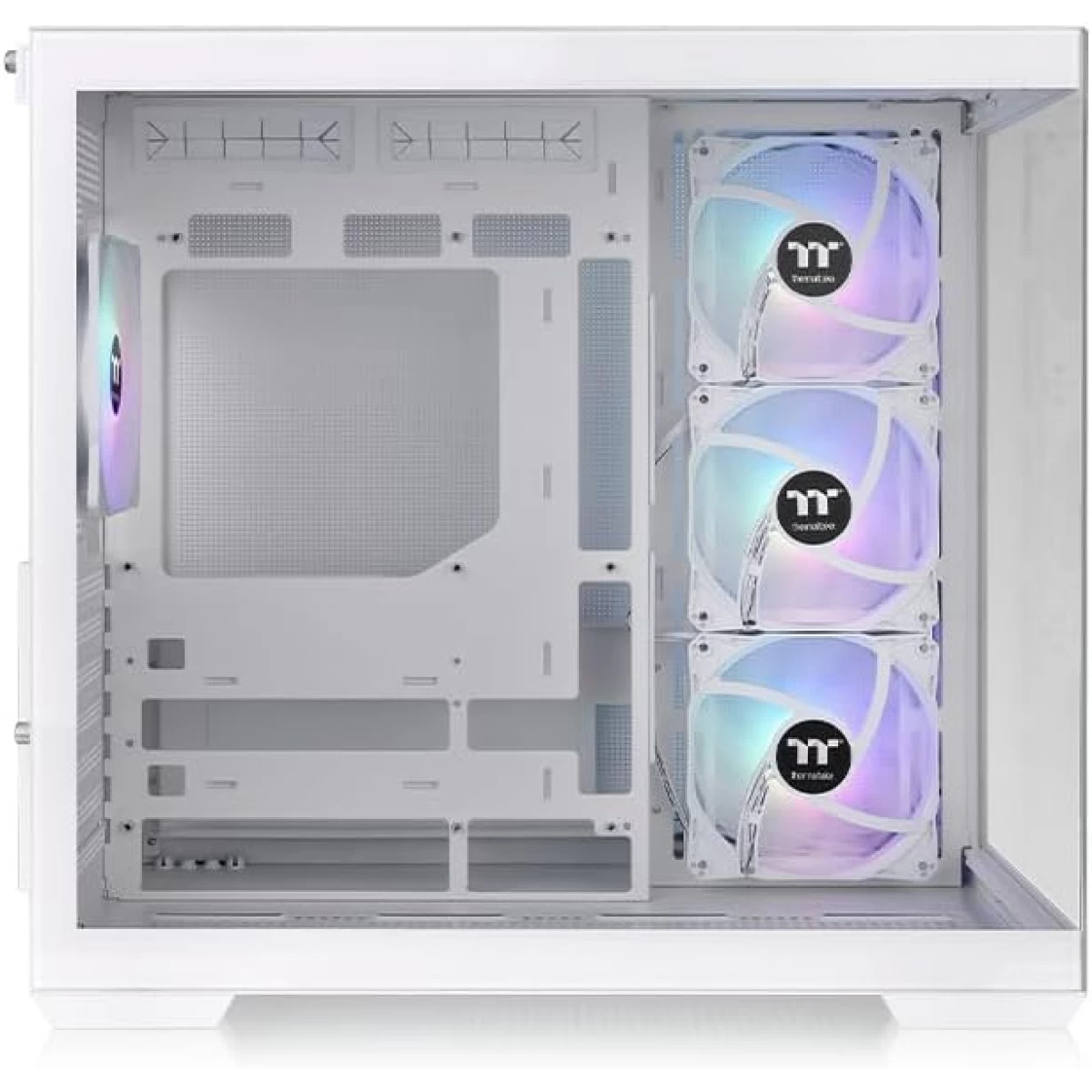 Thermaltake View 380 TG ATX 6x120mm ARGB Fans Supports Hidden-Connector Motherboard Front & Side Dual Tempered Glass Panel - White