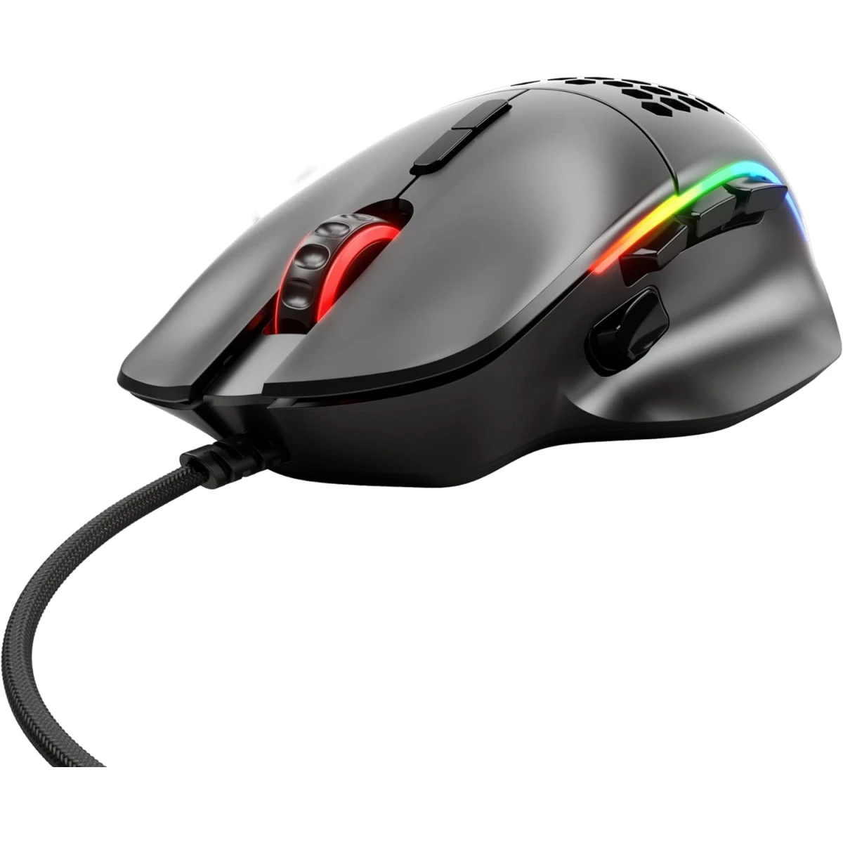 GloriousModel I Wired 69G Superlight 2 Swappable Buttons RGB PTFE Feet 9 Programmable Buttons Side Thumb Rest - Matte Black