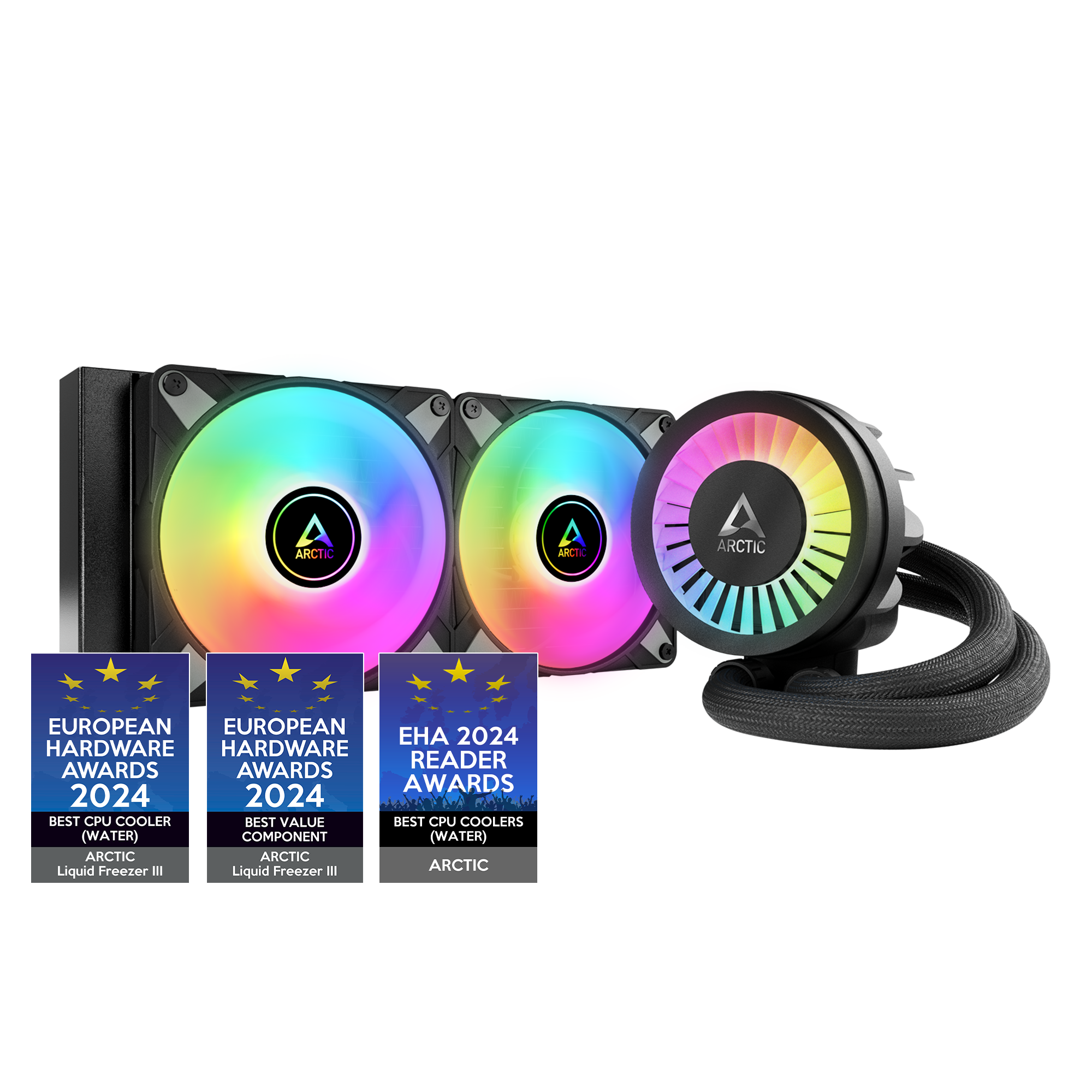 Arctic Liquid Freezer III 240 A-RGB Multi Compatible Water Cooler with A-RGB (Black)