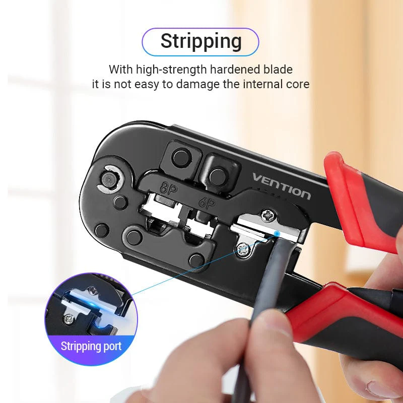 Vention RJ45 Crimping Tool RJ45 Network Cutting Tools 8P RJ45 Crimper Cutter Stripper Plier