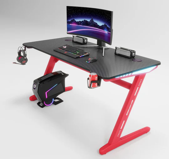FEEX D2110 Gaming Desk - Red 140x60x80m