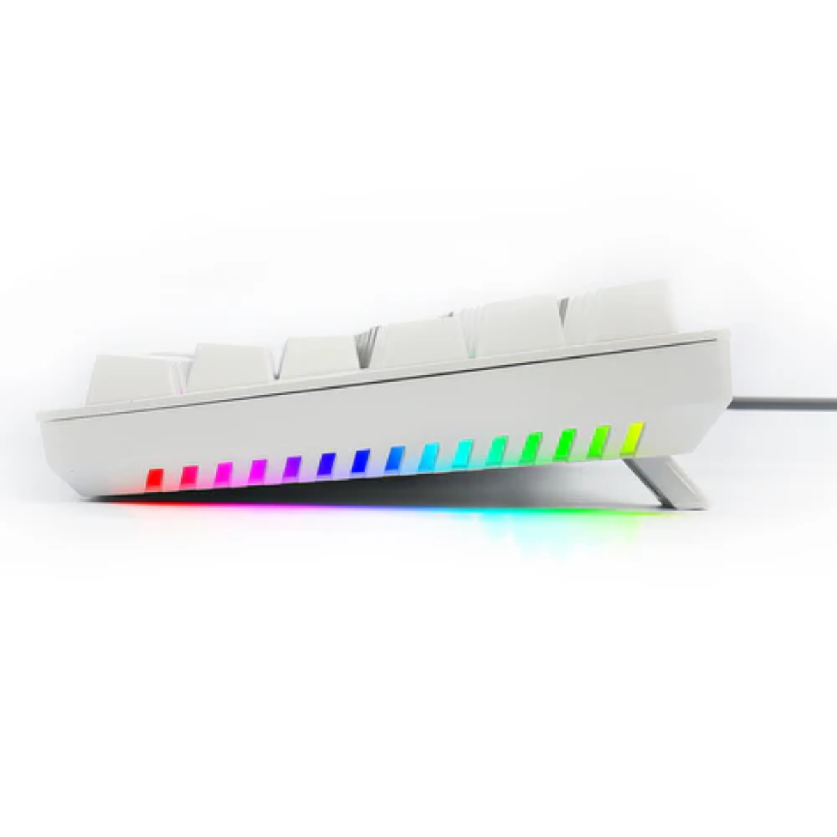 E-YOOSO Mechanical Keyboard ,Mouse,Pad Z-737 Wired Clicky Keyboard and Mouse,RGB Sidelight, 87 Keys Gaming Keyboard-White Kit