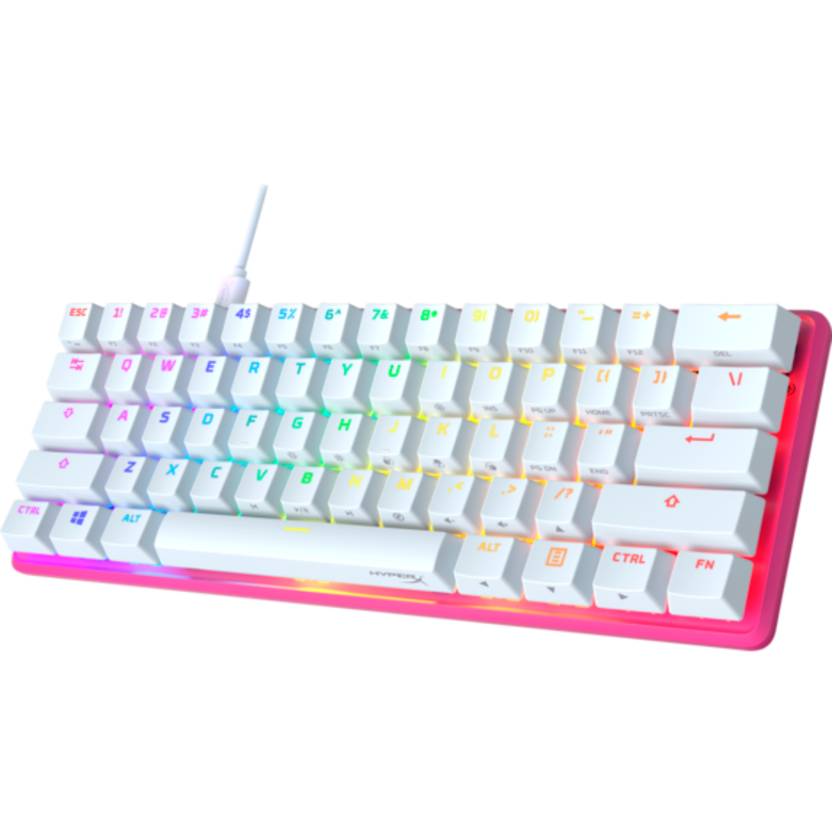 HyperX Alloy Origins 60% Small RGB Mechanical Gaming Keyboard US Layout HyperX Switches-White