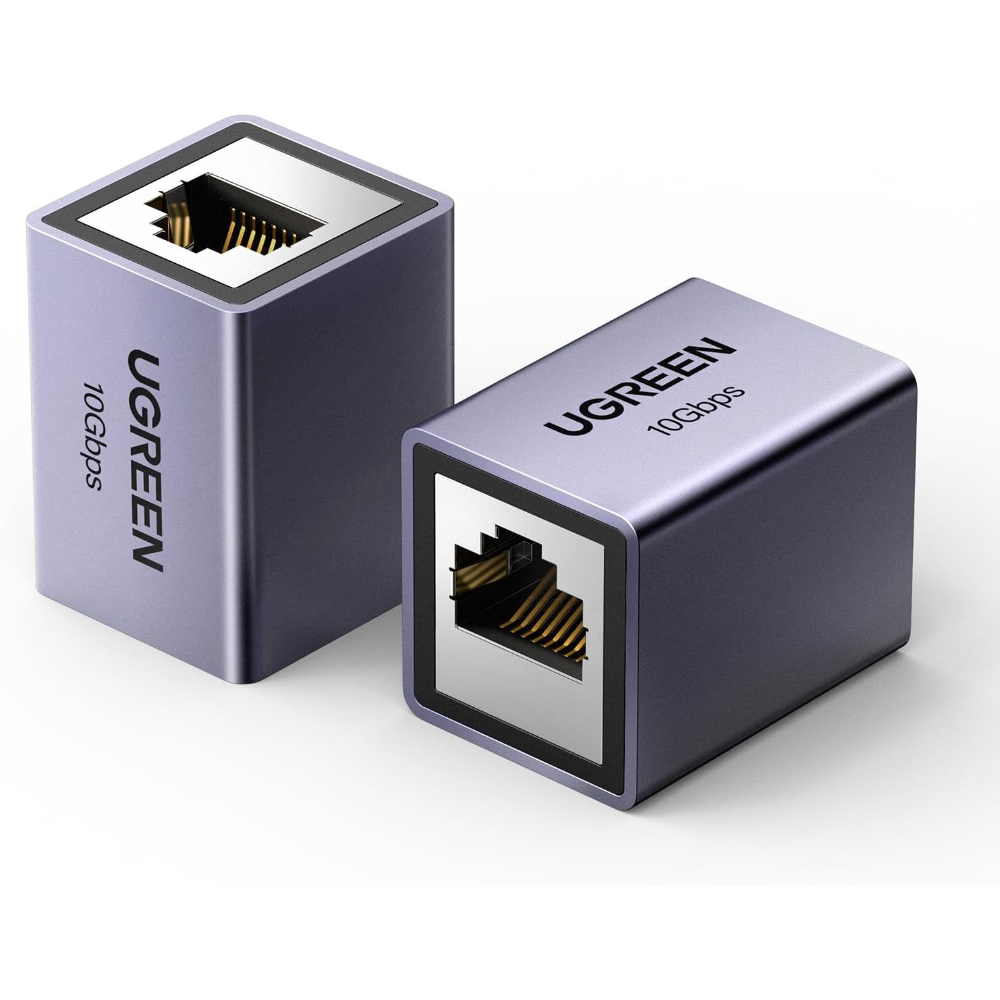 UGREEN Ethernet Coupler 10Gbps, Aluminum Alloy Shell, Space Grey 328ft Long Distance Extend, For Cat8 Cat7 Cat6 Cat5 Cable