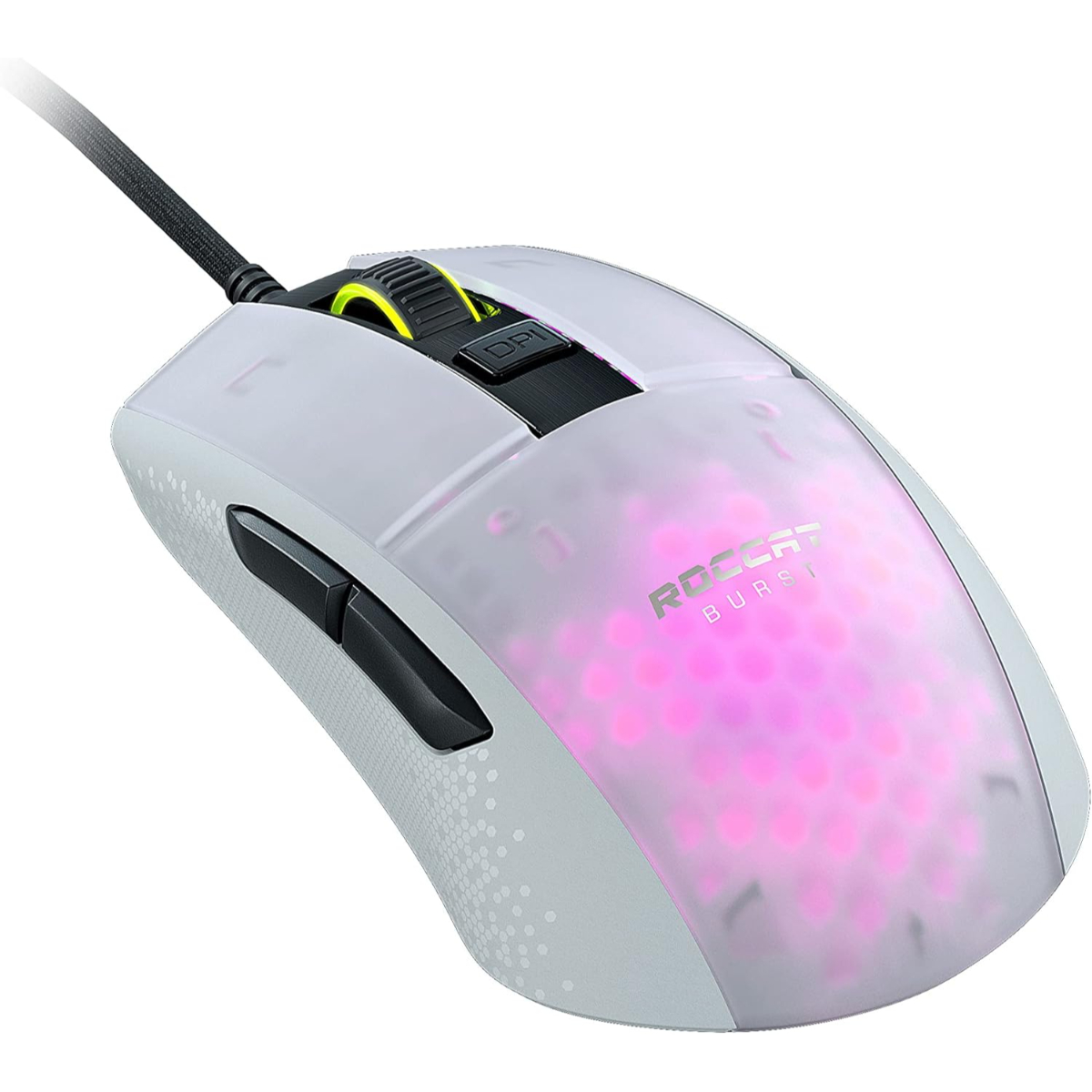 Roccat Burst Pro - Extreme Lightweight Optical Pro Gaming Mouse (high precision, optical Owl-Eye sensor (100 to 16,000 dpi), RGB AIMO LED lighting, only 68g, designed in Germany), white