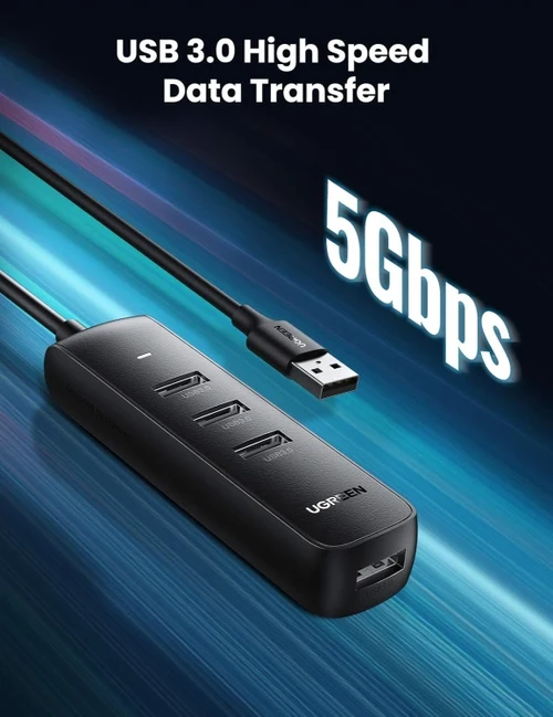 UGREEN USB 3.0 Hub 4 Ports 1M Cable – Black CM416 80657 hover