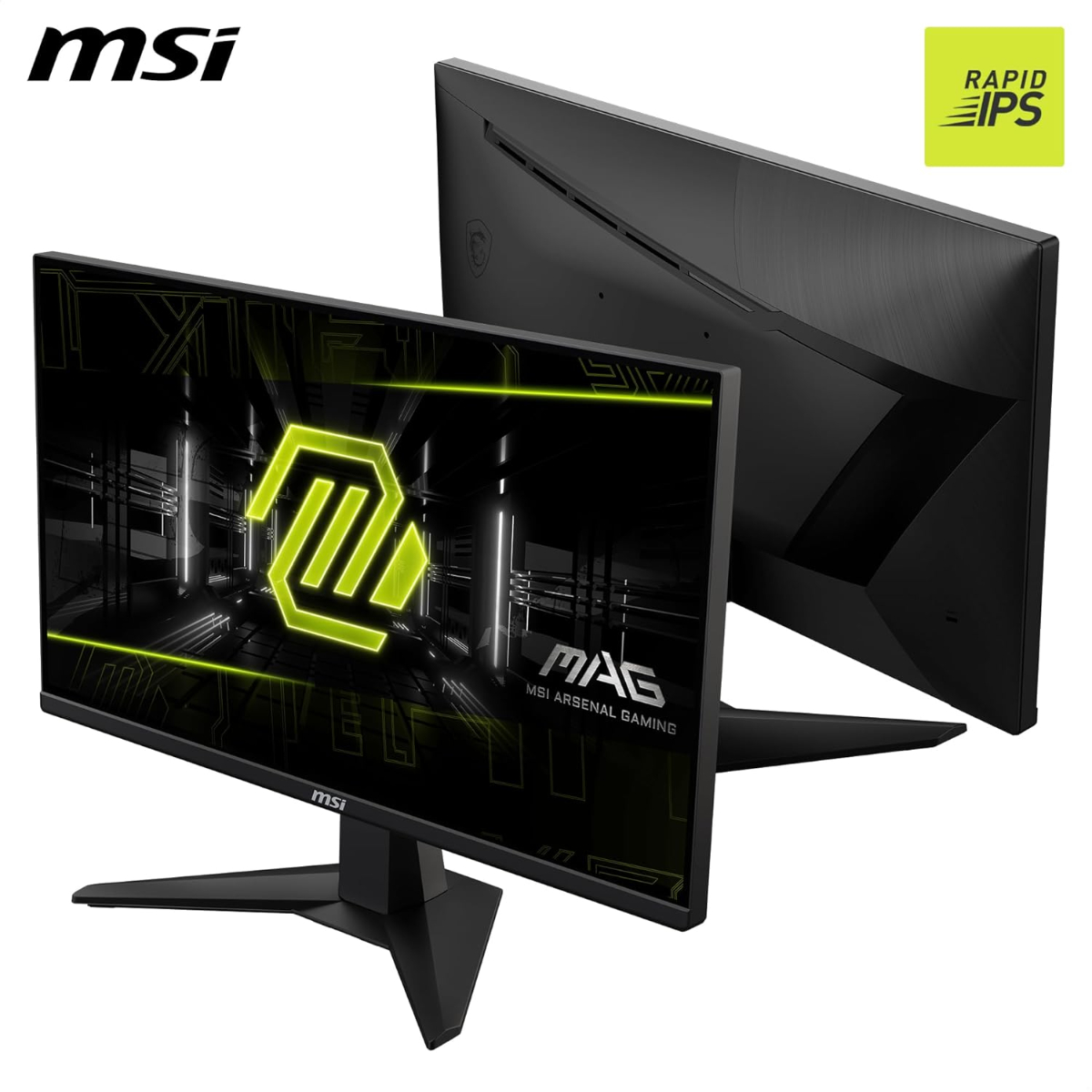 MSI MAG 255XF 24.5 Inch FHD Gaming Monitor - 1920 x 1080 Rapid IPS Panel, 300 Hz / 0.5ms (GtG, Min.),120% sRGB Colour Gamut, Frameless Design, HDR Ready - DisplayPort 1.4a, HDMI™ 2.0b(FHD@240Hz)