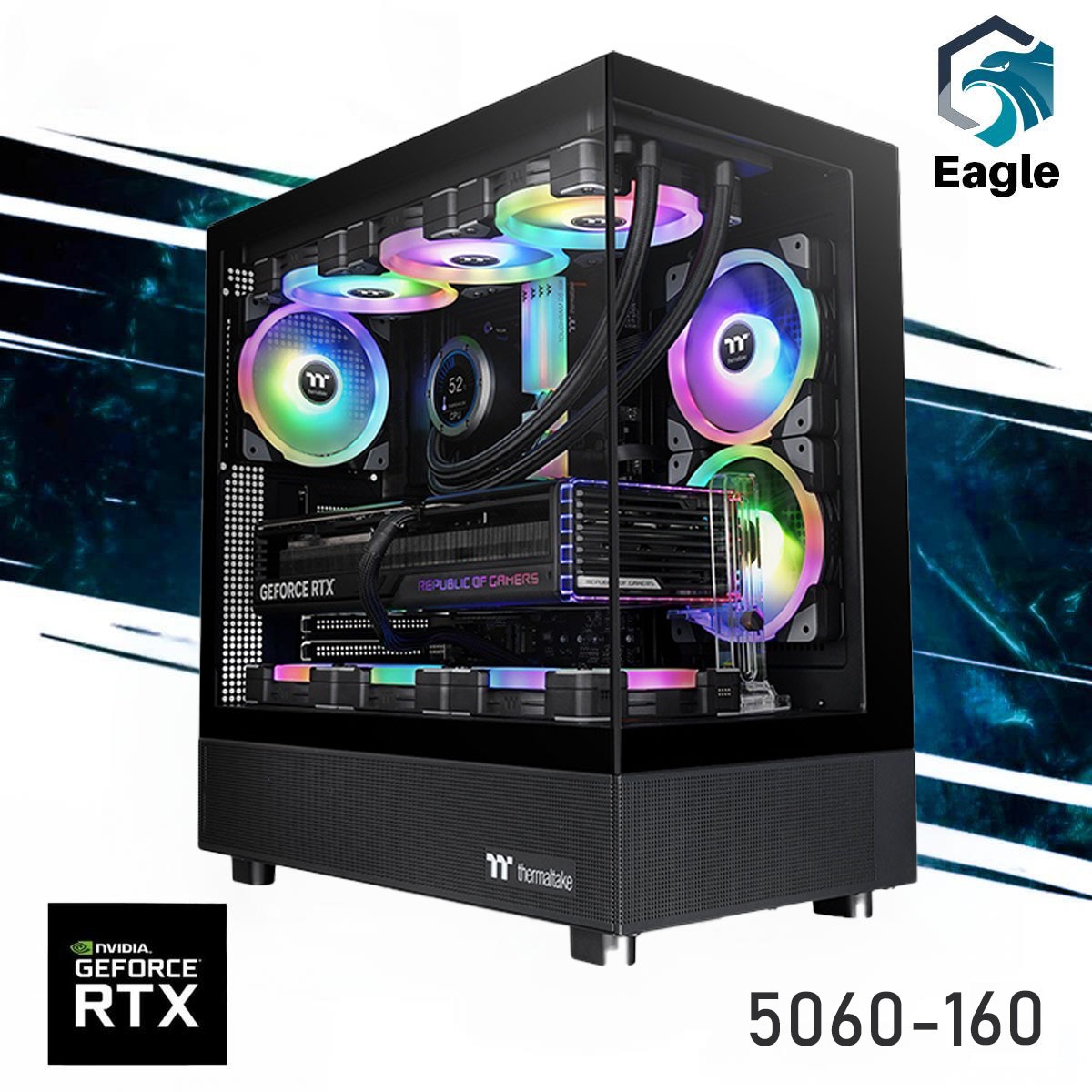 EC Power 5060-160 Gaming PC NEW 14Gen Core i7-14700F 20-Cores  w/ Nvidia RTX 5060Ti 8GB DDR7 & Advanced Air Cooler