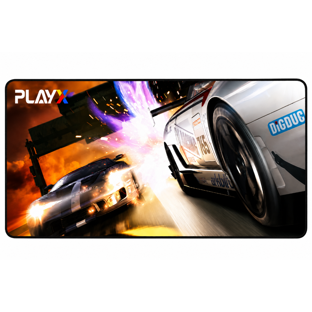 PLAY X Mouse Pad Extended Desk Mat. 90 x 40 cm, Rubber Base,. Large XL Play Mat for Keyboard, Gaming, Laptop