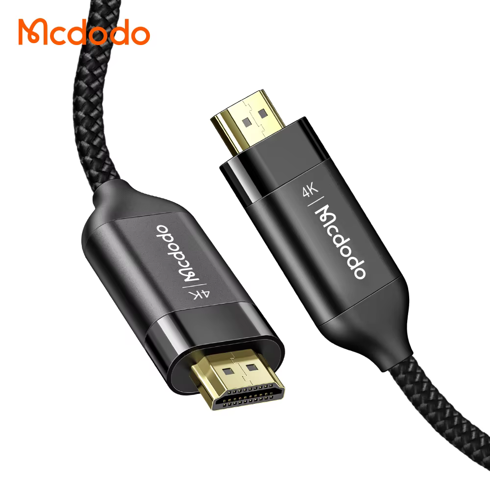Mcdodo CA-718 High Speed Braided Nylon HDMI 2.0 Cable, Full HD 1080p, HDR, HDCP 2.2,4K UHD 2160p, for PS3 PS4 Xbox One 360 HDTV Apple TV, 2m - Black