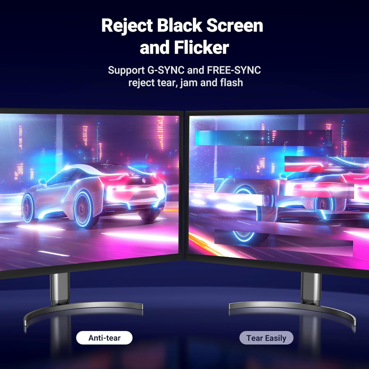 UGREEN VESA Certified 8K DisplayPort Cable 10FT, DP 1.4 Display Port Cable Cord Support 8K@60Hz, 4K@240Hz, FreeSync, G-Sync, HDR, 32.4Gbps for HDTVs, Displays, Monitors, Graphics, PC 1.5M