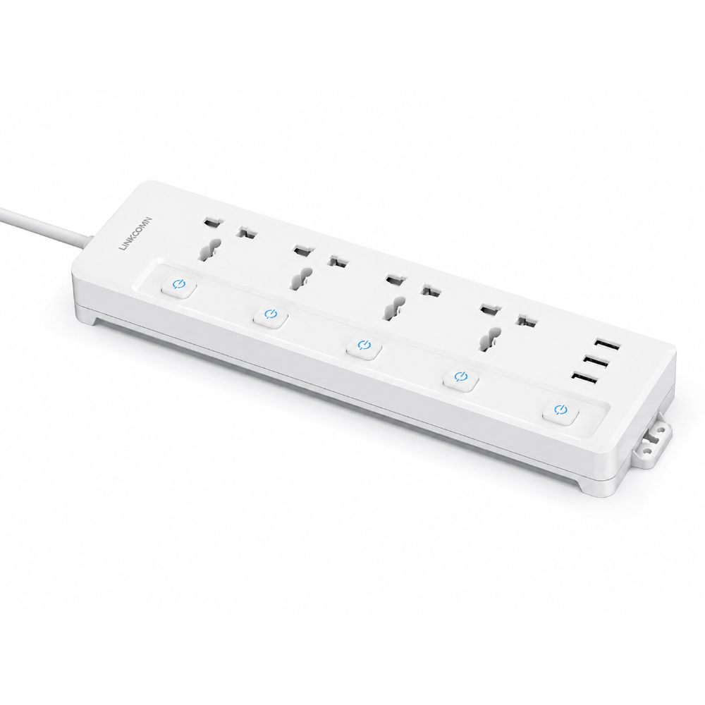 MARSRIVA Power Strip 4xSockets 3 USB 1.6M-Power Cord -LC-PS423 