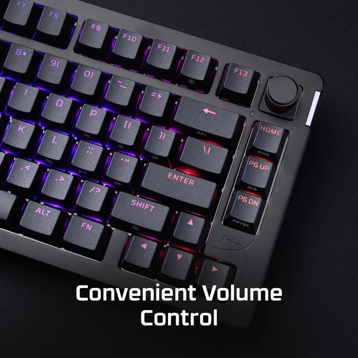 HyperX Alloy Rise 75 Mechanical Ultra-Customizable Hot-Swappable Switches Ambient Light Sensor Gasket Mounted Linear Switches